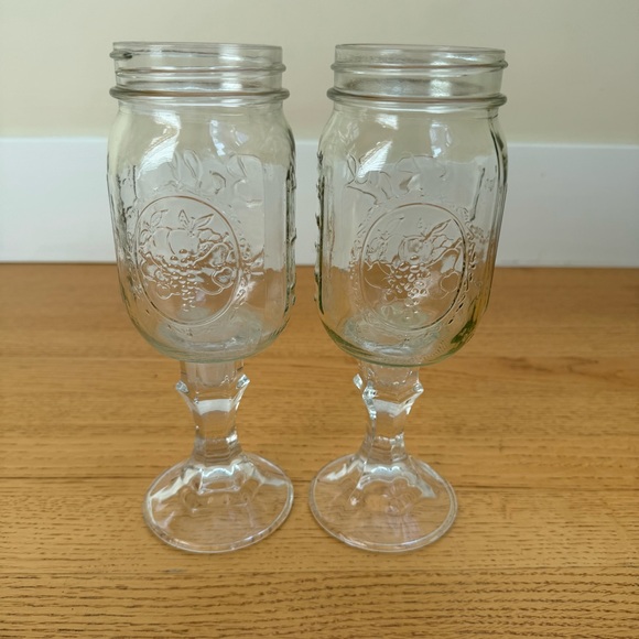 Ball Mason Jar Hillbilly Redneck Wine Glass 16oz (Set of 2) - Picture 1 of 3